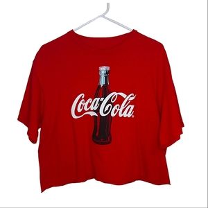 5 for $5‼️ Coca-Cola Retro Inspired Bottle | Red Crop Top Shirt | Back To School